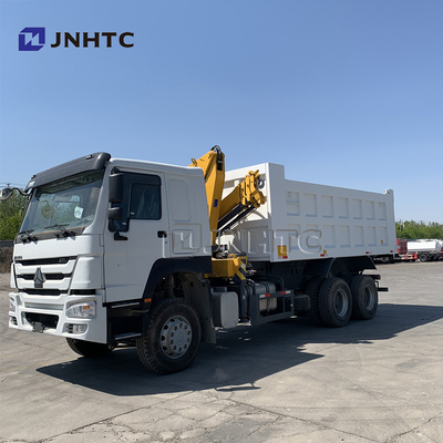 Sinotruk Howo 6x4 371 PS Kipper mit Kran 10 Tonnen Singapore LKW-Montierter Teleskopauslegerkran