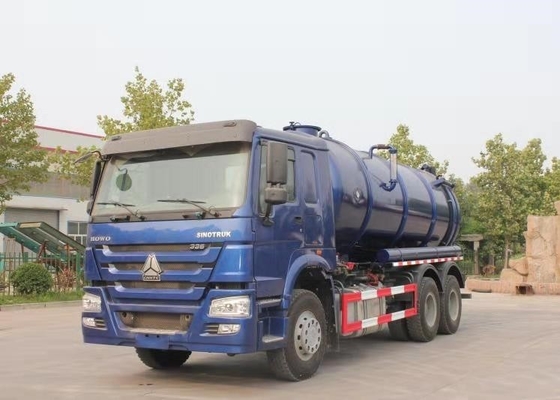 blauer des Farbe336hp Abwasser-Vakuumsaug-LKW Abwasser-Abfall-LKW-6x4