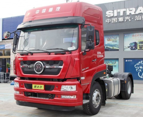 Sattelzug-Kipplaster SINOTRUK STEYR 4X2 in der roten Farbe für Tonne 8-20