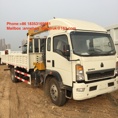 Berg-Kran des LKW-5T von Sinotruk Howo mit Xcmg-Kran 4x2 6 dreht sich mit Kasten der Fracht-10T