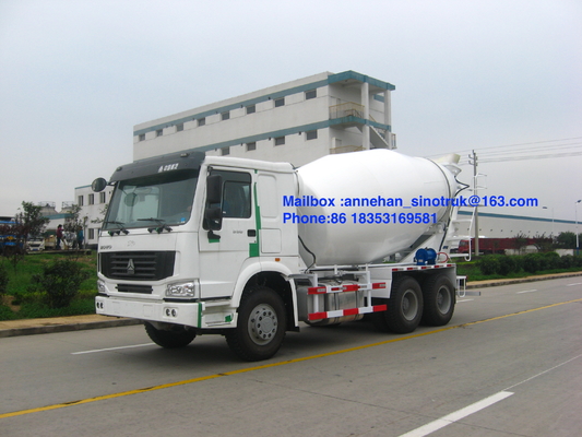 336hp Sinotruk Howo7 10m3 8m3 Weiß-Farbe des Mischer-Behälter-6x4 Lhd