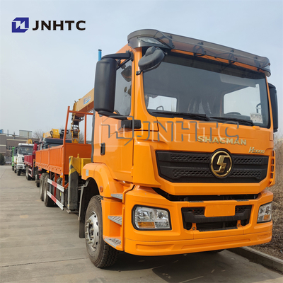 SHACMAN-Flachbett-teleskopischer LKW brachte Booms des Kran-4 Abschnitte die 10 Tonnen-3 an