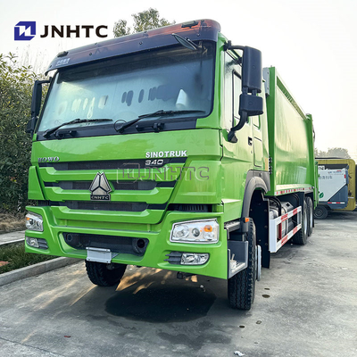 HOWO 6x4 Mülltransporter Verdichter Euro 2 Abfallentsorgung Müllrücklader Lastwagen Grüner Diesel Modell Neues