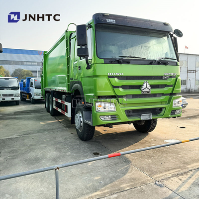 HOWO 6x4 Mülltransporter Verdichter Euro 2 Abfallentsorgung Müllrücklader Lastwagen Grüner Diesel Modell Neues