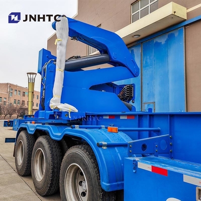 Neues offizielles China-Lkw-Container-Seitenlifter-Lowbed-Semi-Trailer mit Kran hoher Qualität