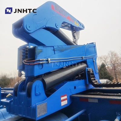 Neues offizielles China-Lkw-Container-Seitenlifter-Lowbed-Semi-Trailer mit Kran hoher Qualität