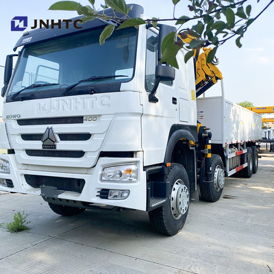 Sinotruk Howo Kranichtruck 8X4 10 Tonnen Ladung mit Klappkranichtrag 16 Räder 400 PS zum Verkauf