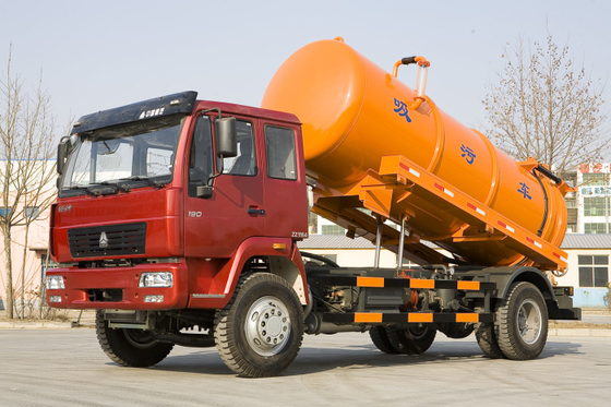 Vakuumpumpe-Klärgrube-Reinigungs-LKW Sinotruk Howo7 16CBM, der Klärschlamm sammelt
