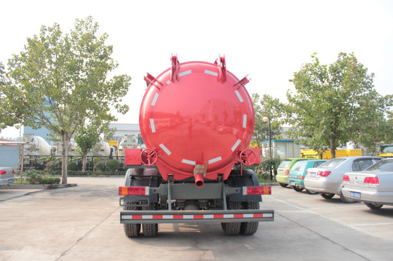 4x2 Sinotruk Howo7 Behälter-Kapazität des Abwasser-Saug-LKW-10M3 in der roten Farbe