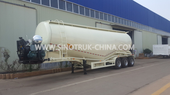 Massenpulver-Tanker-Zement-des Trailers WEICHAI der Achsen-30TONS 3 Luftkompressor BOHAI Maschine