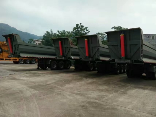 Hochgeschwindigkeitsdes kipper-70T Anhänger-LKW halb für Bergbau und Bau 25-45 CBM