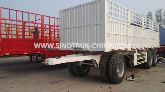 8 Achsen Dropside-Anhänger-Farbe der Rad-2 optional mit Dreieck-Rahmen und Vorhang-Seite