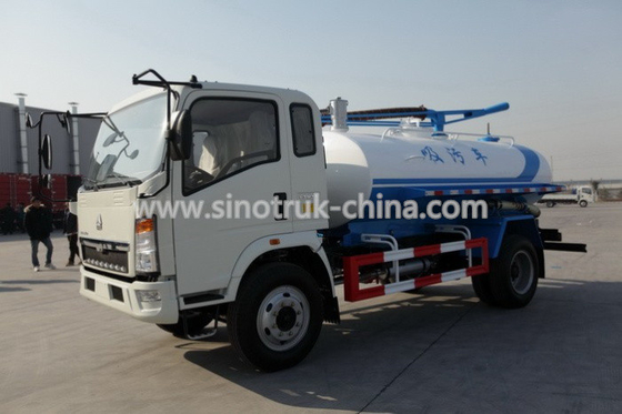 HOWO beleuchten Räder des Abwasserkanal-Vakuum-LKW-6 10 Tonnen 116hp vorbildliches SHMC5107GXW ladend