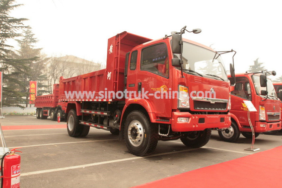 12 Tonnen HOWO 4×2 Feuergebührenkipplaster-mit 105HP EuroIII vorder, 6 Reifen anhebend