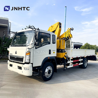 Neuer oder gebrauchter Lkw-Kran HOWO Ladekran Lkw mit Leiter 10 Tonnen Teleskopförmiger Bohrfahrzeug