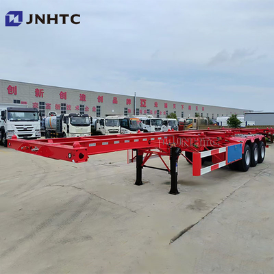 Anpassbarer 20 Fuß 40 Fuß erweiterter Container Chassis Verkauf 3 Achsen Container Anhänger Skelett Semi Anhänger LKW