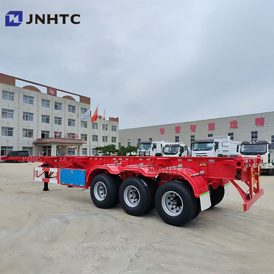 Anpassbarer 20 Fuß 40 Fuß erweiterter Container Chassis Verkauf 3 Achsen Container Anhänger Skelett Semi Anhänger LKW