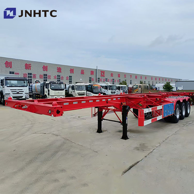 Anpassbarer 20 Fuß 40 Fuß erweiterter Container Chassis Verkauf 3 Achsen Container Anhänger Skelett Semi Anhänger LKW
