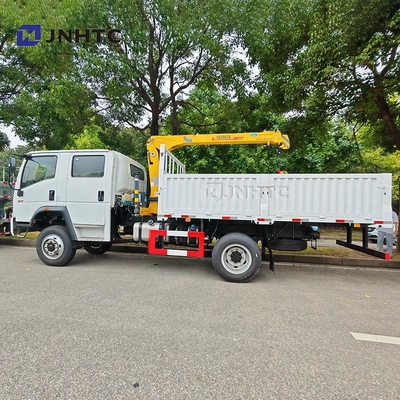 HOWO Kranich 4X2 6 Räder Kranich 5 Tonnen Lastwagen mit 12 Tonnen Geraden Arm Kranich