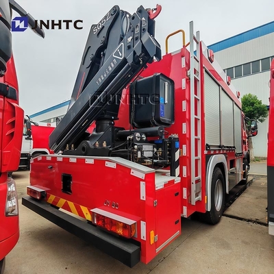 Howo TX Feuerwehrfahrzeug 5000L Wasser Schaum Tanker 4X4 mit Kranfahrzeug