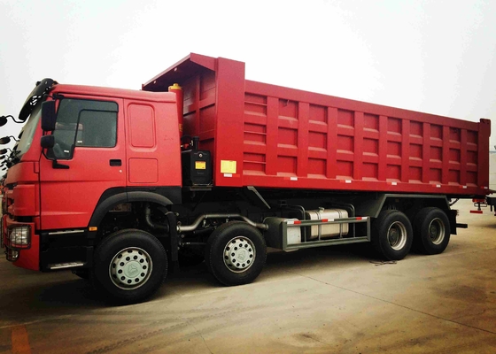 Hochleistungskipplaster 8×4 371HP 32 Tonnen laden Kasten-weiße rote gelbe Farbe des Dump-30CBM