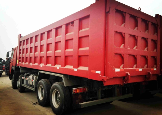 Hochleistungskipplaster 8×4 371HP 32 Tonnen laden Kasten-weiße rote gelbe Farbe des Dump-30CBM