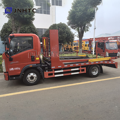 Schleppen von 3 Fahrzeugen Sinotruk HOWO 4X2 Doppeldeck 5t 6t Dieselbrennstoff Volllandung Wrecker Rettungsfahrzeug Flachbett Schleppwagen