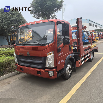 Schleppen von 3 Fahrzeugen Sinotruk HOWO 4X2 Doppeldeck 5t 6t Dieselbrennstoff Volllandung Wrecker Rettungsfahrzeug Flachbett Schleppwagen