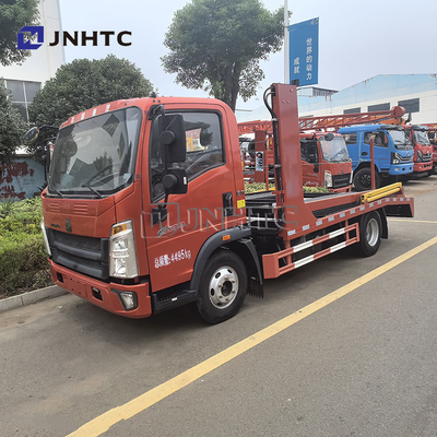 Schleppen von 3 Fahrzeugen Sinotruk HOWO 4X2 Doppeldeck 5t 6t Dieselbrennstoff Volllandung Wrecker Rettungsfahrzeug Flachbett Schleppwagen