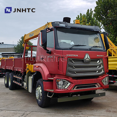 Knuckle Boom 8 Tonnen Hydraulik HOWO NX Ladung Flatbed Truck Montiert Kran zum Verkauf