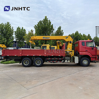Knuckle Boom 8 Tonnen Hydraulik HOWO NX Ladung Flatbed Truck Montiert Kran zum Verkauf