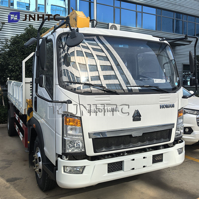 China Top Howo 4x2 Leichtfrachtwagen Montierter Kran Hydraulischer 3Ton 4Ton 5Ton Teleskop-Pickup Boom-Kran zum Verkauf