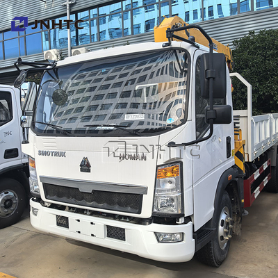 China Top Howo 4x2 Leichtfrachtwagen Montierter Kran Hydraulischer 3Ton 4Ton 5Ton Teleskop-Pickup Boom-Kran zum Verkauf
