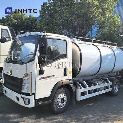 HOWO 8cbm Kraftstoffbehälter LKW Leichtlastölbehälter LKW Mobilbehälter LKW Aluminiumbrennstoffbehälter zum Verkauf