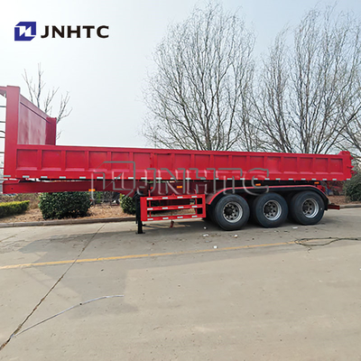 China Marke 3 Achse Hydraulik Getreidesportwagen Anhänger Dumping Hinterteil Dump Tipper Halbfahrzeuge Anhänger für Lkw