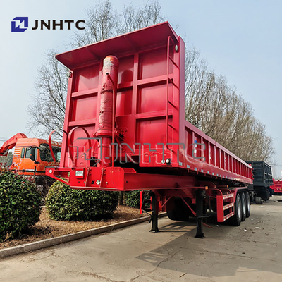 China Marke 3 Achse Hydraulik Getreidesportwagen Anhänger Dumping Hinterteil Dump Tipper Halbfahrzeuge Anhänger für Lkw