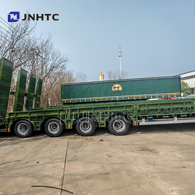 4 Achsen Schwerlast-Hydraulik-Gusshals-Lowboy-Lowbett-Semi-Anhänger-Lkw-Lkw-Anhänger