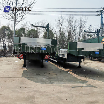 4 Achsen Schwerlast-Hydraulik-Gusshals-Lowboy-Lowbett-Semi-Anhänger-Lkw-Lkw-Anhänger