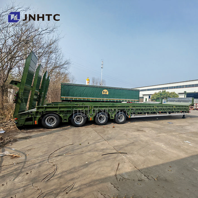 4 Achsen Schwerlast-Hydraulik-Gusshals-Lowboy-Lowbett-Semi-Anhänger-Lkw-Lkw-Anhänger