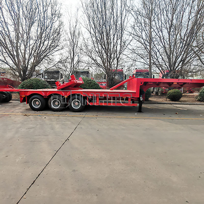 Lowboy-Achs 60 Tonnen 4 Achsen Stahl-Lkw-Anhänger Low-Bed-Lkw-Anhänger