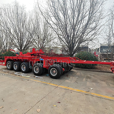 Lowboy-Achs 60 Tonnen 4 Achsen Stahl-Lkw-Anhänger Low-Bed-Lkw-Anhänger