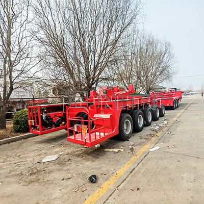 Lowboy-Achs 60 Tonnen 4 Achsen Stahl-Lkw-Anhänger Low-Bed-Lkw-Anhänger