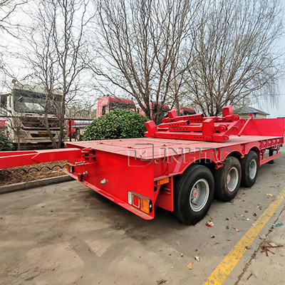 Lowboy-Achs 60 Tonnen 4 Achsen Stahl-Lkw-Anhänger Low-Bed-Lkw-Anhänger