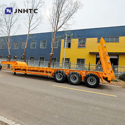 Schwerlastfahrzeug 60 80 Tonnen Tiefbett Lkw Semi-Anhänger mit Blattspring-Aufhängungssystem und Wasserfunktion