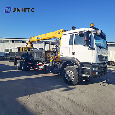 Neue HOWO TX380 6x4 12T Flachbett Dropside Kapazität Frachttransport Lkw Gerade Arm Boom Kran Lkw zum Verkauf