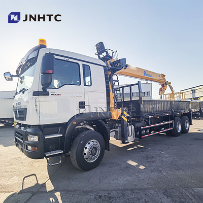 Neue HOWO TX380 6x4 12T Flachbett Dropside Kapazität Frachttransport Lkw Gerade Arm Boom Kran Lkw zum Verkauf
