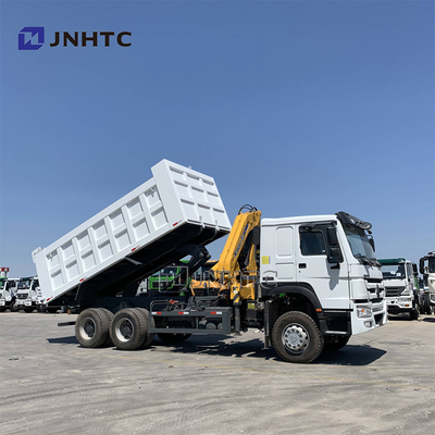 Sinotruk Howo 6x4 371 PS Kipper mit Kran 10 Tonnen Singapore LKW-Montierter Teleskopauslegerkran