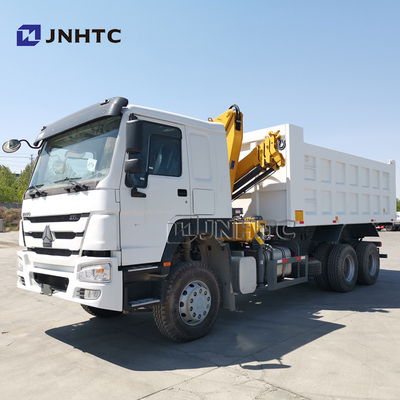 Sinotruk Howo 6x4 371 PS Kipper mit Kran 10 Tonnen Singapore LKW-Montierter Teleskopauslegerkran