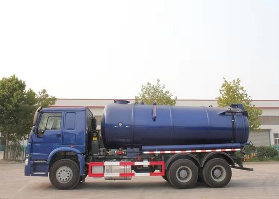 blauer des Farbe336hp Abwasser-Vakuumsaug-LKW Abwasser-Abfall-LKW-6x4