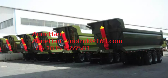 Sinotruk Cimc 3 Achsen-Dump-Anhänger, halb Anhänger-LKW für Tragfähigkeit 40 50 60T